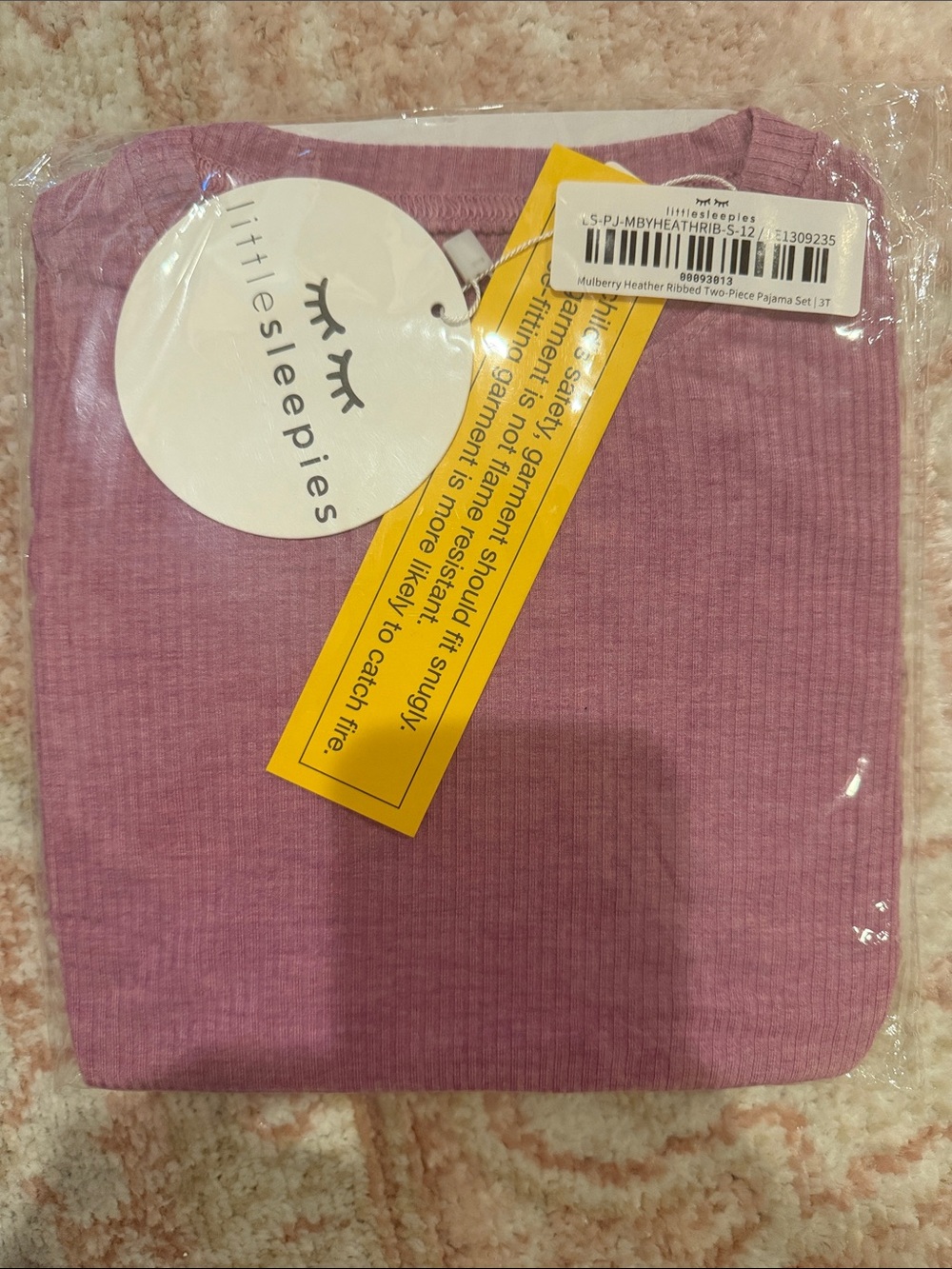 NWT Little Sleepies Mulberry Ribbed Long-Sleeve Shirt